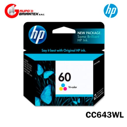 tinta hp 60 tricolor original cc643wl D1660, D2530, D2545, D2560, D2660