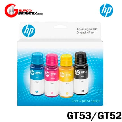 combo de botella hp gt53/gt52 original 5800, 600,700, 500