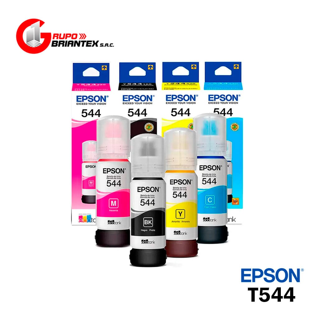 kit tinta epson 544 kit tinta epson 544 original L1110/L3110/L3150/L3160/L5190