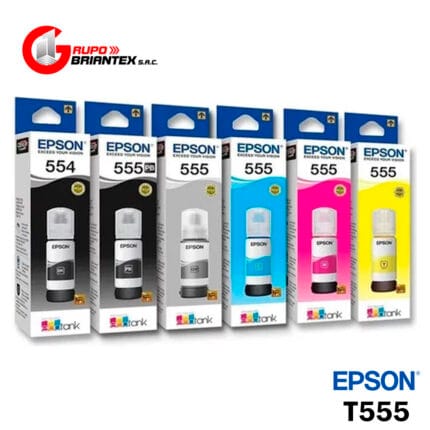 kit tinta epson t554 y t555 original L8160, L8180