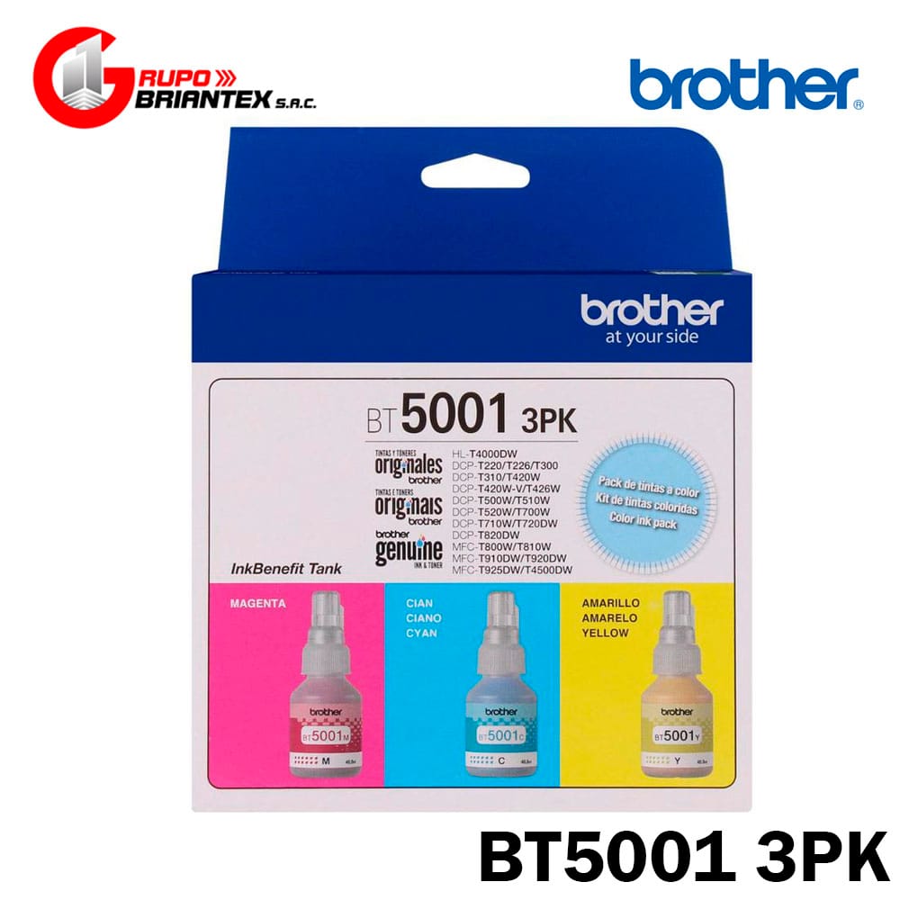 tinta brother 5001 3pk tinta brother 5001 3pk color original DCP-T220/DCP-T226