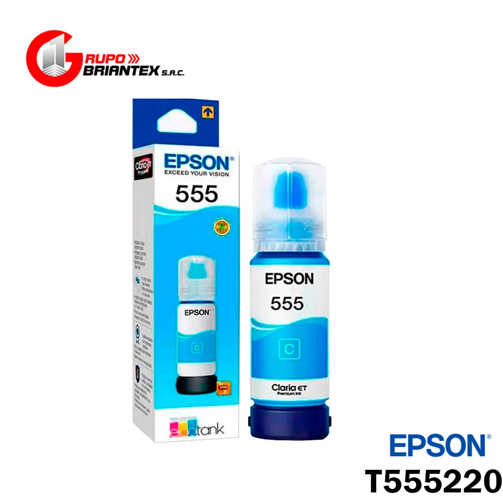 tinta epson 555 cyan tinta epson T555220 cyan original L8160/L8180