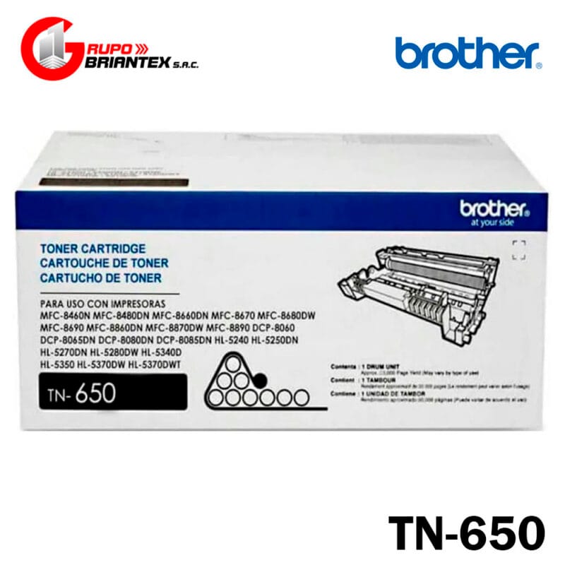 toner brother tn-650 negro original HL-5340DN, HL-5370DW, DCP8085DN, MFC8480DN MFC8890DW