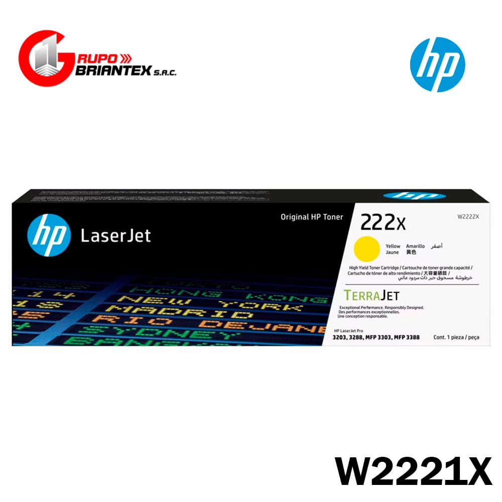 toner hp 222x yellow toner hp 222x yellow original hp LaserJet Pro 3201/3204/3288/3303/3388