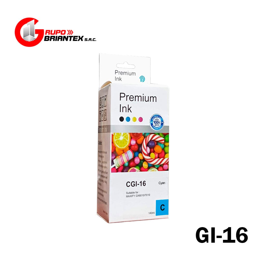 tinta compatible canon gi-16 cyan tinta compatible canon gi-16 cyan