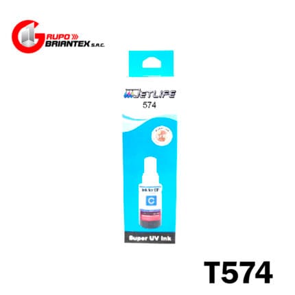 tinta compatible epson 574 cyan claro