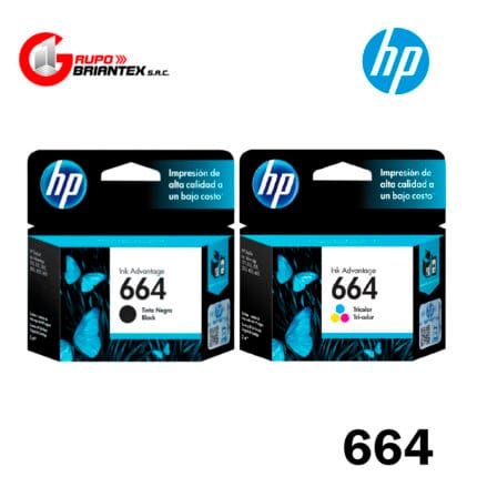 kit cartucho de tinta hp 664 negro y tricolor