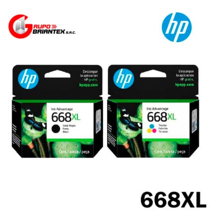 kit cartucho de tinta hp 668xl negro y tricolor